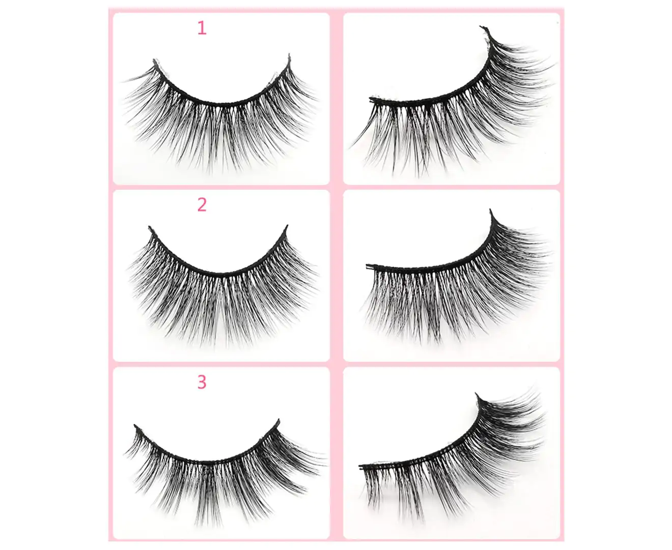 14 Pairs 3D Natural Handmade Thick False Lash Eyelashes Extension Eye