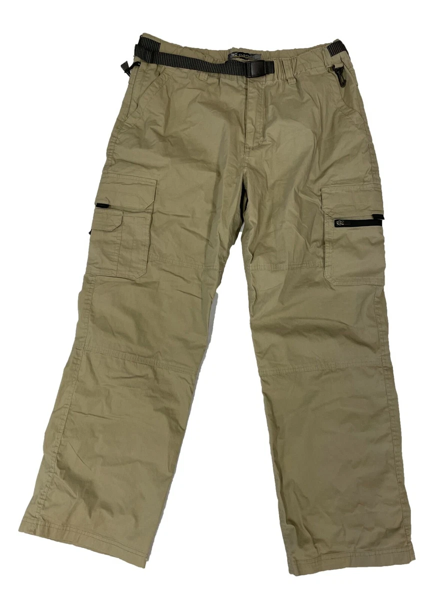 BC Clothing Men s Lined Cargo Hiking Pants Khaki eBay