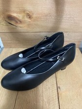 Capezio 550 Junior Footlight Black Size 12 Med 12 M E9 65 Leather Dance Shoes  