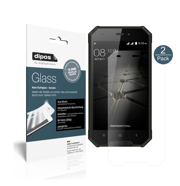 2X Schutzfolie FüR Blackview BV4000 Pro Matt - Anti-Shock 9H Folie Dipos Glass-image