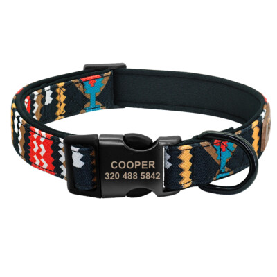 personalized dog collar with metal buckle