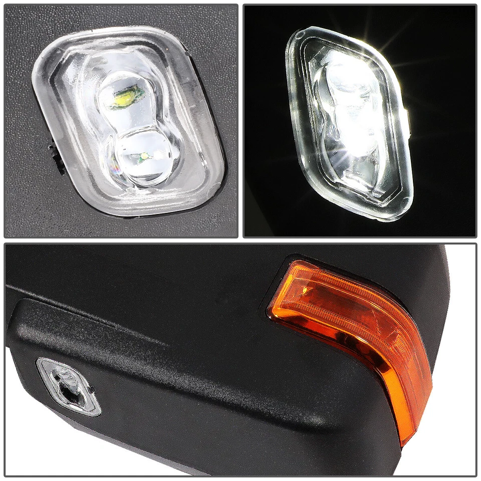 PARA FORD F150 2004-2014 ESPEJO RETROVISOR MANUAL IZQUIERDO+DERECHO REMOLQUE CON INTERMITENTE LED Foto 4 de 4