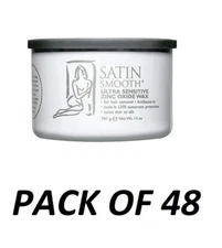 Pack Of 48 - Satin Smooth Ultra Sensitive Zinc Oxide Wax 14 Oz.
