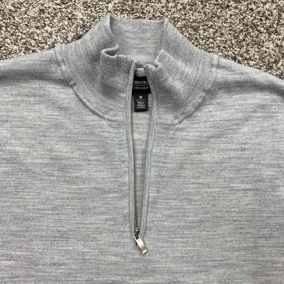 NORDSTRO sweater mens M 1/4 zip COOLMAX  MERINO WOOL pullover wicking Breathable - Image 2 of 4