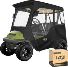 2 Passenger Golf Cart Driving Enclosure for Club Car Precedent Tempo, Waterproof
