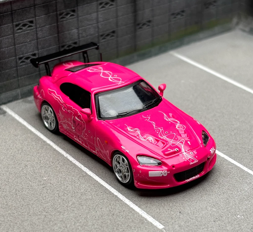 Street Weapon 1/64 Scale Honda S2000 Pink Diecast Car Model Toy