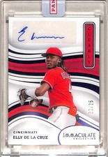 Elly De La Cruz 2023 Panini Immaculate Collection Clearly Auto /25 #CIS-DLC