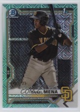 2021 Bowman Chrome Prospects Mega Box Aqua Mojo Refractor /225 Ismael Mena 13ve
