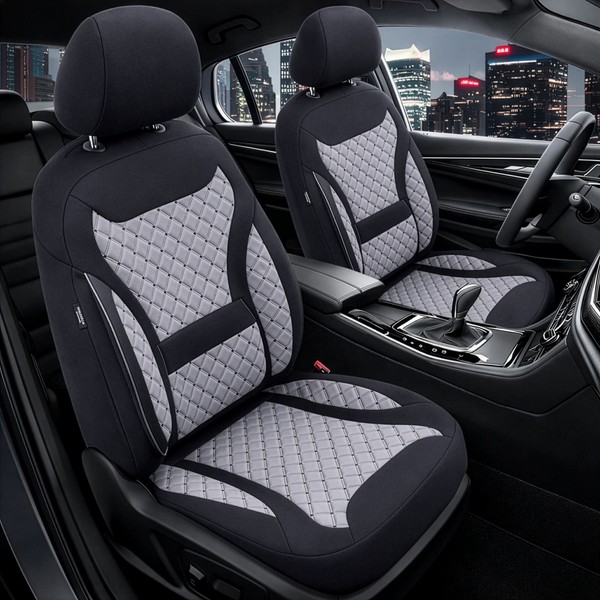 2X SitzbezüGe Passend FüR BMW X4 F26 Ab 2014-2018 (Schwarz-Grau) | Prime-image