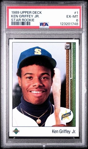 PSA 6 1989 Upper Deck - Star Rookie Ken Griffey Jr #1 (RC)