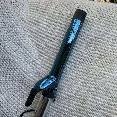 BaByliss PRO Nano Titanium Curling Iron Blue Silver Electric 430°F