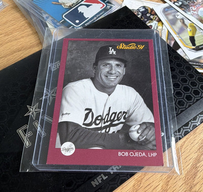 Leaf 1991 Studio Bob Ojeda #187 Los Angeles Dodgers Baseball Card