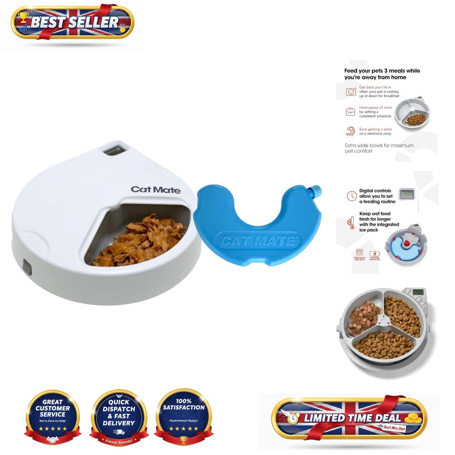Automatic Pet Feeder with Flexible Meal Scheduling - Perfect for Busy Owners