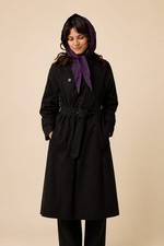 Winter Fall Women Overcoat Trench Coat Belted Long Jacket Modest Style