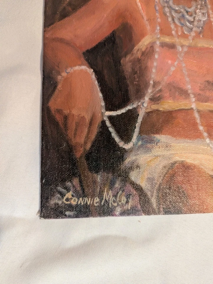 CONNIE MCCOY PAINTING CALIFORNIA IMPRESSIONIST PORTRAIT Woman LISTED ARTIST - Image 3 of 4