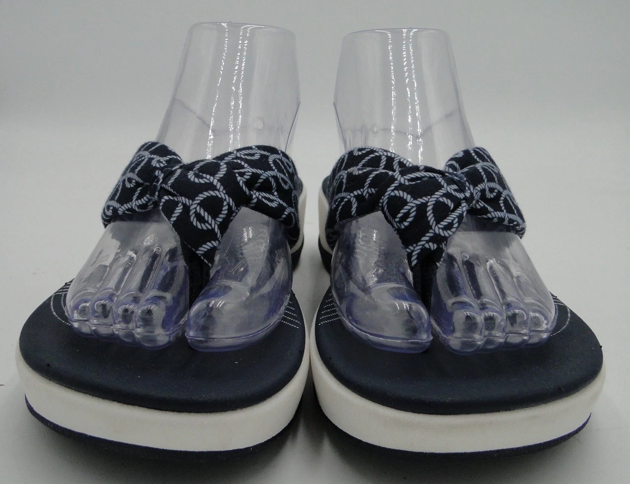 Sandali infradito Cloudsteppers by Clarks Navy in corda nautica da donna taglia 8