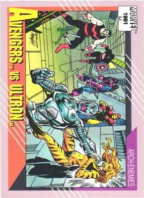 1991 Impel Marvel Universe II #114 Avengers vs. Ultron