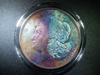 CHOICE MS 1921-D MORGAN MICRO D BEAUTIFULLY TONED COLLECTOR GRADE M1703