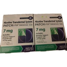 2 Boxes Habitrol Nicotine Transdermal System Patch 7mg Step 3 One Wk Kit 08/26