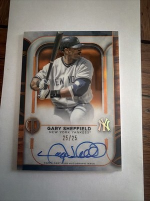 2022 Topps Tribute - Tribute Autographs Gary Sheffield #TA-GSH Orange 25/25