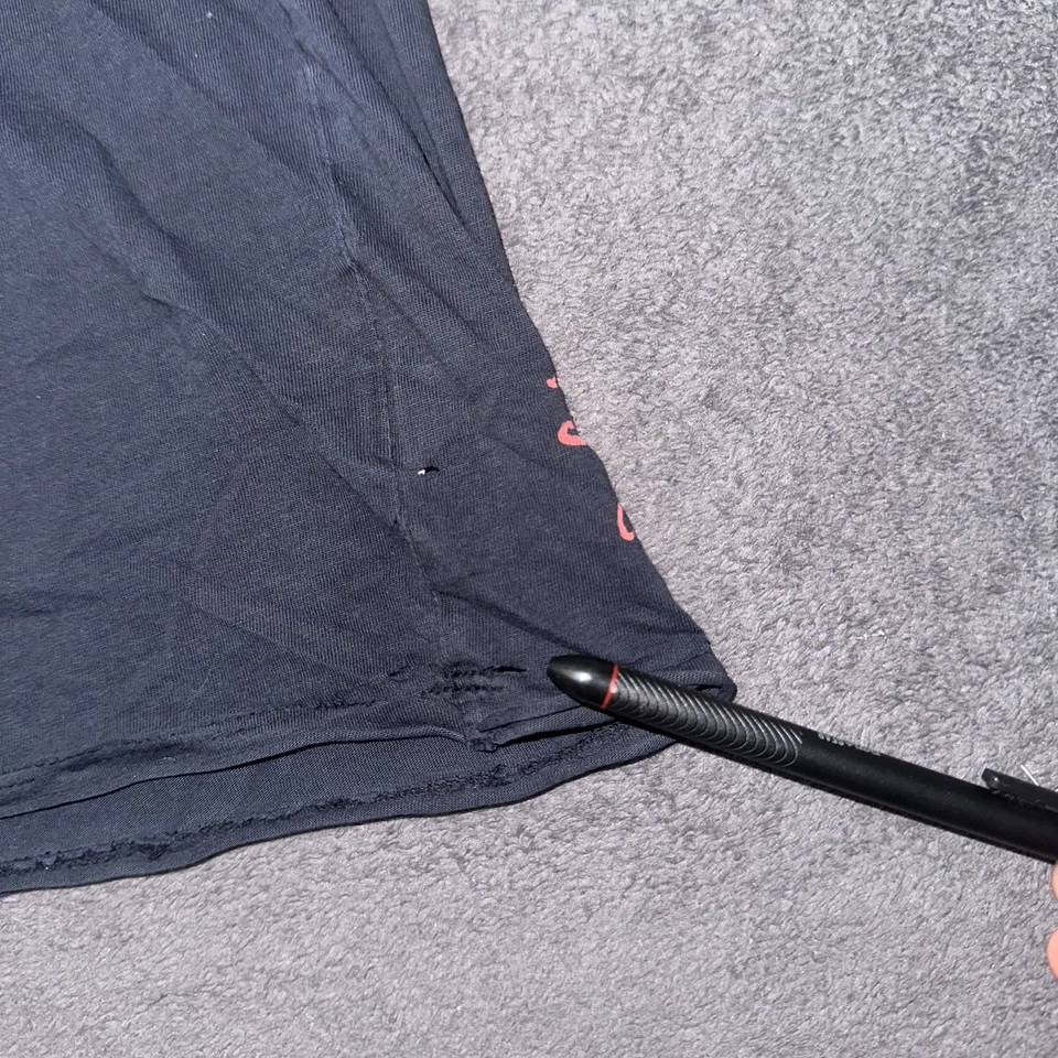 vintage ed hardy distressed blue t-shirt size 2xl navy blue v-neck y2k tee - Image 4 of 4