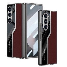 For Samsung Galaxy Z Fold6 GKK Integrated Plating TPU + Leather Supercar Full Co