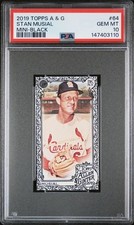 Stan Musial 2019 Topps A & G Mini-Black #64 PSA 10 GEM MT