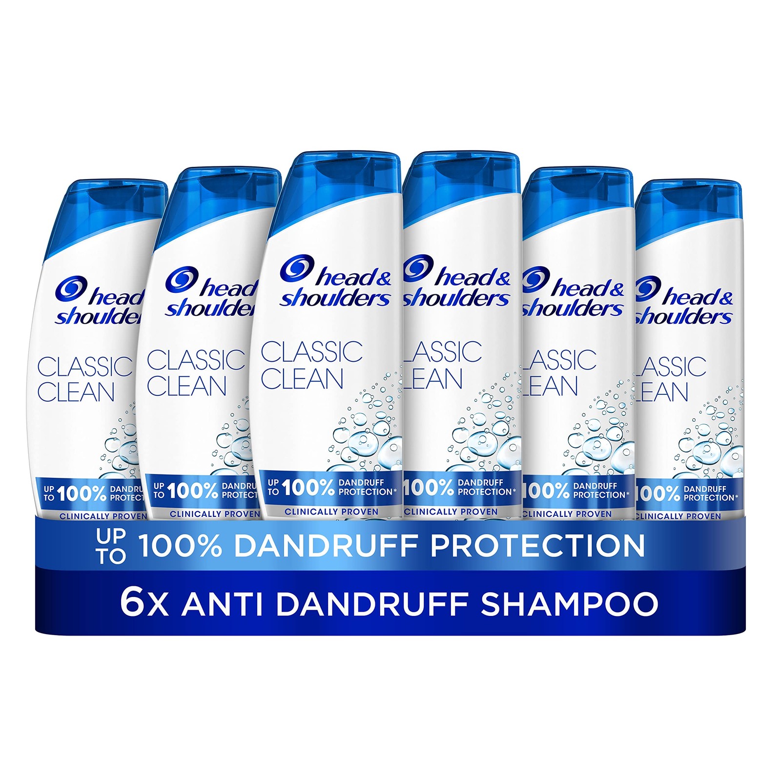 Head & Shoulders Classic Clean Dandruff Shampoo, Pack of 6 6 x 250 ml, Clini... - Image 3
