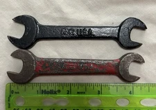 2 Vintage Ford Model T M Marking Wrenches Wrench Script Automobile 4 1/4 Long