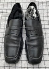 PRADA Milano Black Leather Loafers Size 7.5 Made in Italy