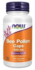NOW FOODS Bee Pollen 500 mg 100 Capsules Energy-Endurance-Stress-Allergies