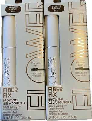 2 PACK Flower Beauty Fiber Fix Brow Gel BG3 Brunette Natural Looking - NEW