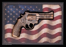 250th Anniversary USA 3D Revolver 2.5 oz .999 FINE Copper Shaped in Box IN STOCK