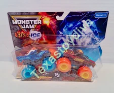 2025 Monster Jam DRAGON vs ZOMBIE Fire & Ice Truck 2 Pack Walmart *READ INSIDE*