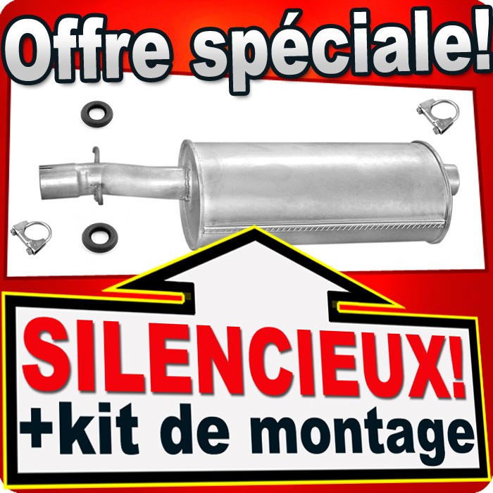 Silencieux intermédiaire ALFA AR6 en acier aluminisé anti-corrosion