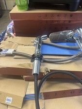 Chrome Modern Deck Mounted kitchen Faucet Lever Handle with Hoses