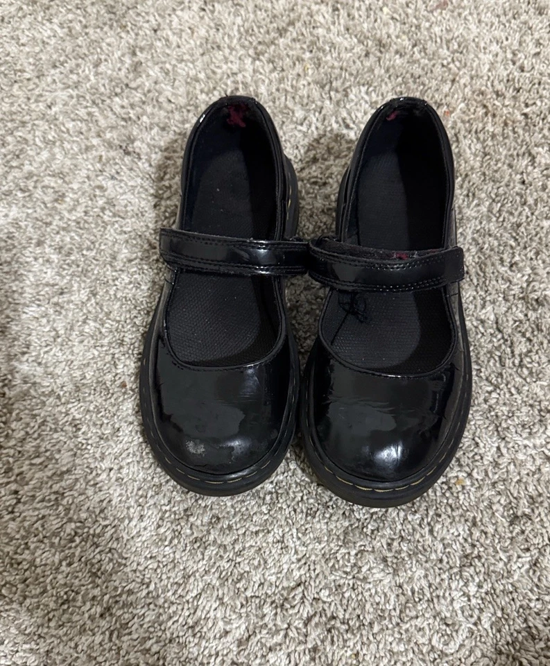 Zapatos Dr. Martens Niñas Talla 12 Maccy Mary Jane Negro Charol Punta Redonda Foto 4 de 4