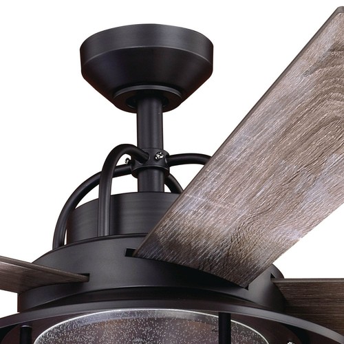 Charleston 2-Light Ceiling Fan in Rustic Style 19.5 Inches Tall and 56 Inches - Picture 7 of 7