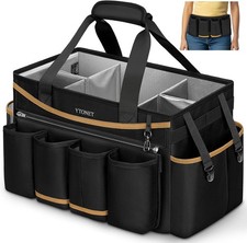 Cleaning Caddy Bag with Detachable Apron, Extra Large Cleaning Supplies Organ...