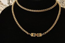 Collar Cadena Trigo Vintage Givenchy Logo 4G 31" N103