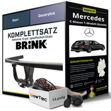 Anhängerkupplung BRINK starr für MERCEDES C-Klasse T-Modell (Kombi) +E-Satz AHK