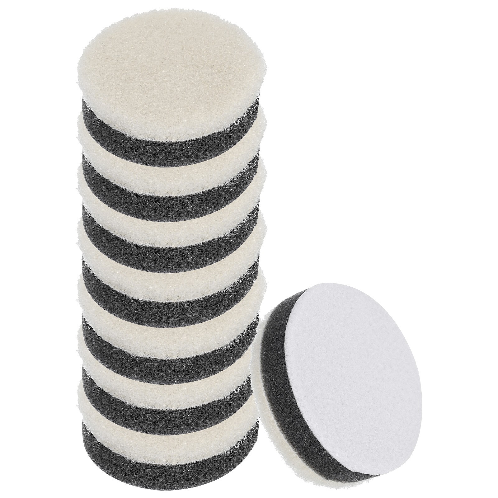 2" Wool Felt Sponge Polishing Pad Hook and Loop Fine Polishing 8pcs