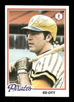 1978 Topps  #28 Ed Ott signed autograph EX, ballpoint EAA1 bxcp71