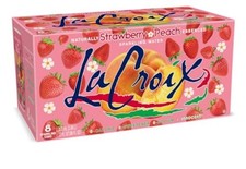 La Croix Sparkling Water, Strawberry Peach 12 Fl Oz (Pack of 8) Strawberry-Peach