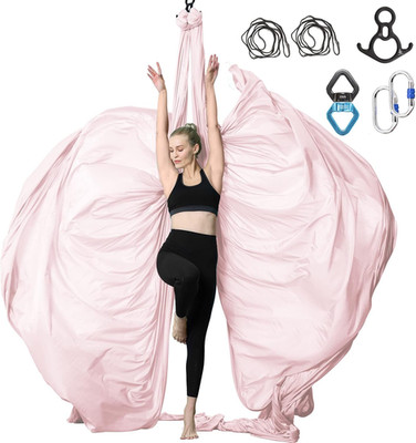 11 Yards Aerial Silks Yoga Swing Set - Aerial Yoga Hammock Kit Anti-Gravity Flyi