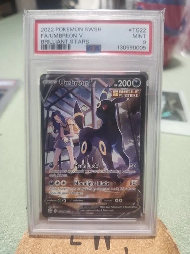 2022 Pokemon SWSH Brilliant Stars Umbreon V Full Art #TG22 PSA 9🔥