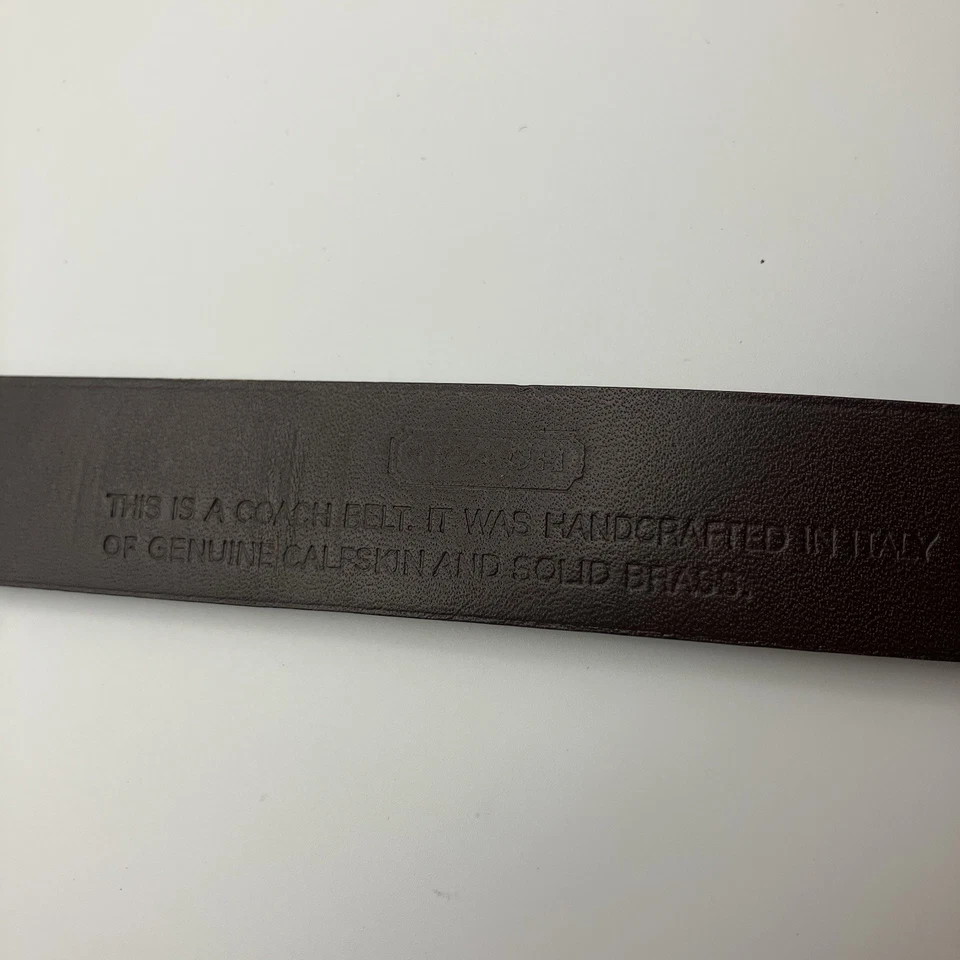 Cinturón de cuero Coach para mujer talla 25-26 (1”) cuero genuino negro - aspecto elegante Foto 3 de 4