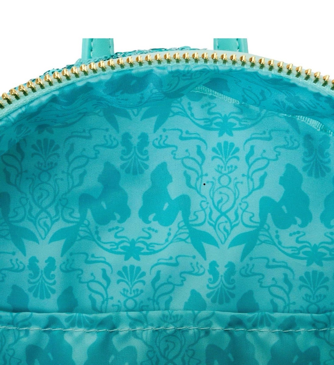 NWT Loungefly Princess Sequin Little Mermaid Ariel Dinglehopper Aqua Backpack NWT Loungefly Princess Sequin Little Mermaid Ariel  main image 3