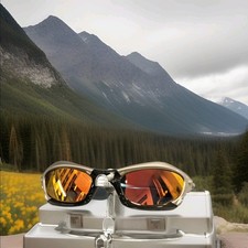 Vintage X-Metal Splice Silver Black Frame, Fire lense Sunglasses Y2K Made in USA