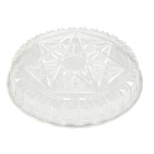 Pactiv Caterware Deep Crystal Round Tray Lid For 451212A 12" Tray | 50/Case